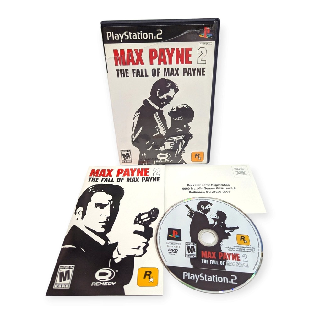 Max Payne 2 The Fall of Max Payne Sony PlayStation 2 PS2 Rockstar Games CIB